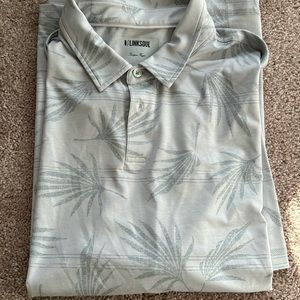 Linksoul Light Gray Palm Pattern Polo
